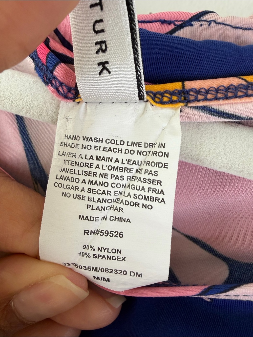 Trina Turk Floral Swim Cover Up Set Top M Pants XL Pink Blue Resort Beach - Picture 5 of 12